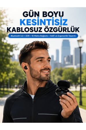 Bluetooth 5.0 Kulaklık – LED Ekranlı Şarj Kutusu Yeni Nesil