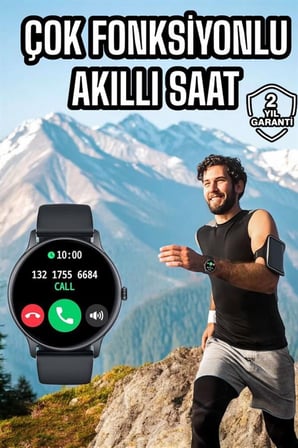 Akıllı Saat Çok Fonksiyonlu Sesli Görüşme NFC Uyumlu Amoled Ekran Yeni Nesil