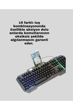 RGB Aydınlatmalı Oyuncu Klavye Mouse – Mekanik Hissiyat, Maksimum Kontrol