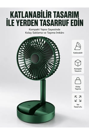 Katlanabilir Usb Şarjlı Masaüstü Soğutucu Mini Fan Telefon Tutucu Yeni Nesil