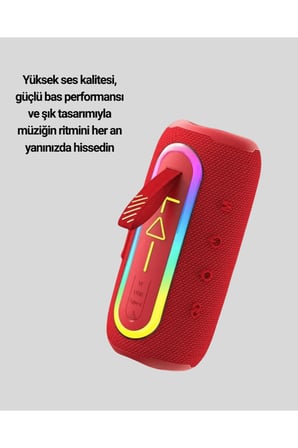 Taşınabilir Bluetooth Hoparlör Kırmızı IP67 Su Geçirmez Yeni Nesil