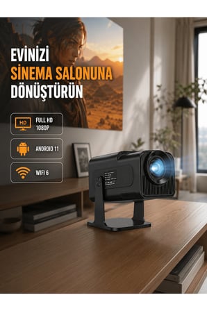 1.5 KG Ağırlığında, 4500 Retro Oyunlu Multimedya Projektör Yeni Nesil