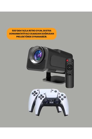 1.5 KG Ağırlığında, 4500 Retro Oyunlu Multimedya Projektör Yeni Nesil