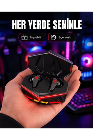 Kablosuz Bluetooth Gaming Kulaklık Suya Dayanıklı Yeni Nesil