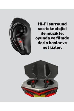 Kablosuz Bluetooth Gaming Kulaklık Suya Dayanıklı Yeni Nesil