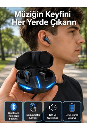 Wireless Gaming Kulaklık Mikrofonlu Bluetooth Oyuncu Kulaklığı