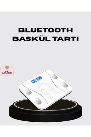 Akıllı Dijital Baskül – Bluetooth Bağlantılı, 8 Ölçüm Verili, Akıllı Vücut Analiz Tartısı