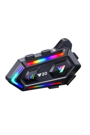 Yeni Nesil Bluetooth 5.3 Motosiklet Intercom RGB Işıklı 1000m Mesafeli