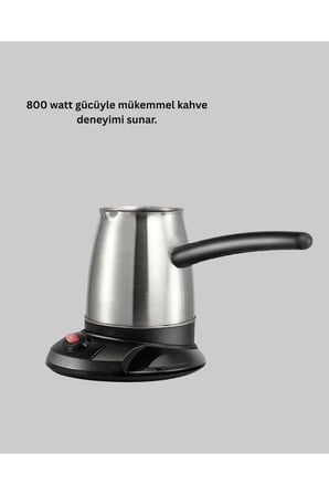 800W Paslanmaz Elektrikli Cezve Gizli Rezistans ve Ergonomik Kulp