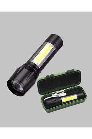 Ultra Dayanıklı 4 Mod Şarjlı Işıldak | Suya ve Darbeye Dayanıklı | 100.000 Saat LED Ömrü