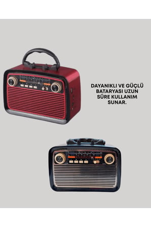 Taşınabilir Bluetooth Hoparlör – Modern Teknoloji ile Nostaljik Radyo Deneyimi, FM/AM Fonksiyonu