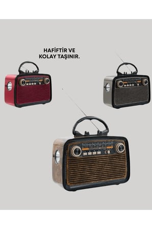Taşınabilir Bluetooth Hoparlör – Modern Teknoloji ile Nostaljik Radyo Deneyimi, FM/AM Fonksiyonu