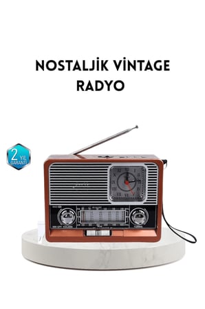 Dekoratif Vintage Radyo – Klasik Görünüm, Modern Fonksiyon ve Uzun Ömürlü Kullanım