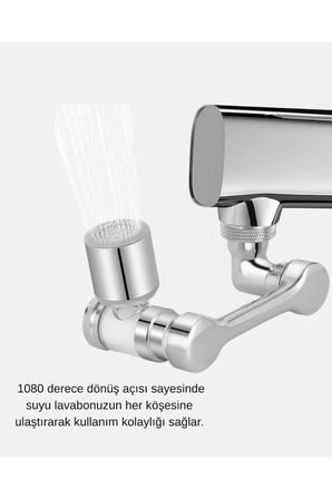 Dönebilir Musluk Başlığı – Lavabo Temizliği ve El-Yüz Yıkamada Maksimum Rahatlık