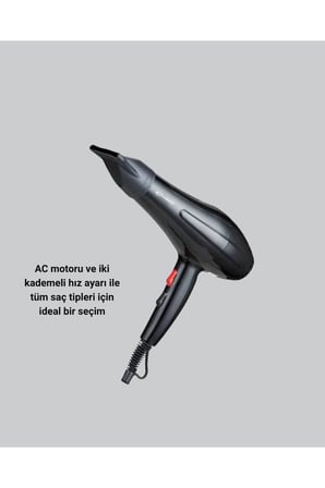 Profesyonel Saç Kurutma Makinesi – AC Motor, Soğuk Üfleme, 2 Hız Kademesi