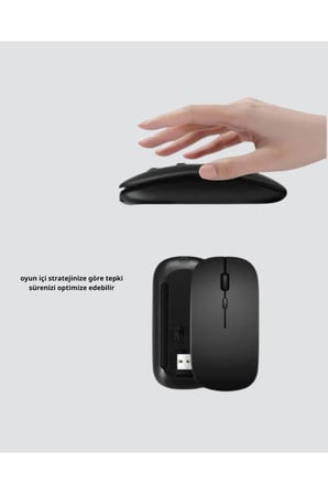 Kablosuz Oyuncu Mouse –  Gelişmiş Optik Sensör, Profesyonel ve Oyun Kullanımına Uygun