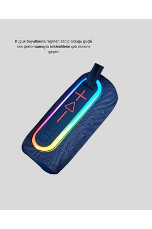 Taşınabilir Mini Bluetooth Hoparlör Güçlü Ses ve Şık Kırmızı Tasarım