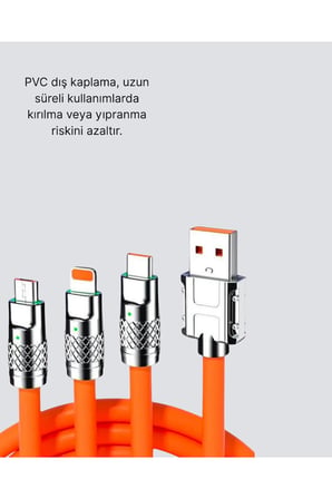 Dayanıklı Hızlı Şarj Kablosu – Esnek, Kırılmaz ve Yüksek Hızlı Veri Aktarım Destekli