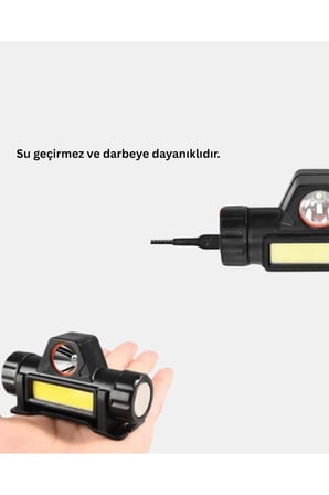 Şarjlı LED Kafa Feneri – Çift Fonksiyonlu, 200LM Işık Gücü, IP44 Suya Dayanıklı