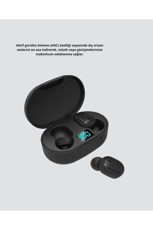 ANC Bluetooth Kulaklık – Suya ve Tere Dayanıklı, Uzun Pil Ömürlü, Mikrofonlu Kablosuz Kulaklık
