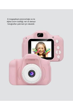 Çocuklar İçin Mini Dijital Kamera – 1080p HD, 2.0 İnç Ekran, Komik Filtreli ve Şarjlı