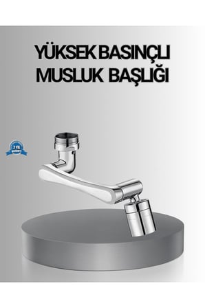 1080° Dönebilen Musluk Başlığı Robotik Kol Havalandırıcı Çok Yönlü Su Yönlendirme