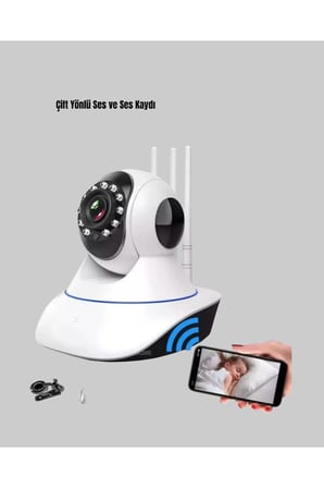 Full HD Akıllı IP Kamera – Gece Görüşlü, Hareket Sensörlü, Çift Yönlü Ses ve Online Kayıt Özellikli Yeni Nesil