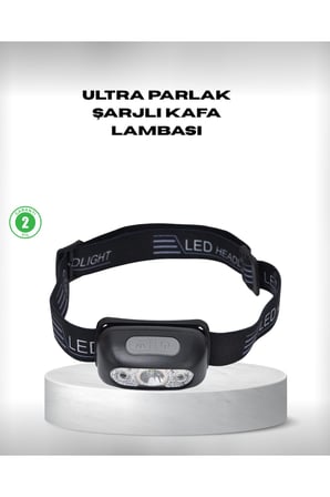 Gece Balıkçılığı İçin Ultra Parlak Şarjlı Kafa Lambası | 4 Işık Modu + USB Şarj