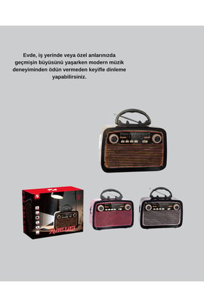 Bluetooth’lu LED Işıklı Nostaljik Müzik Kutusu – Ahşap Dokulu, Vintage Tasarım ve Yüksek Ses Kalitesi