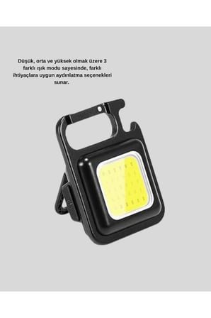Süper Parlak 800 Lümen LED Fener – USB Şarjlı, 3 Işık Modlu, Mini Taşınabilir ve Anahtarlık Tipi Yeni Nesil