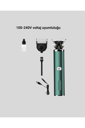 Profesyonel Şarjlı Tıraş Makinesi – 180 Dakika Kullanım, 2.5 Saat Hızlı Şarj, Evrensel USB Şarj Girişli