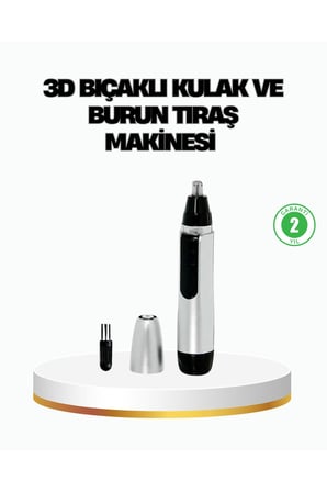 3D Bıçaklı Burun ve Kulak Tıraş Makinesi Pil ile Çalışan Taşınabilir Model