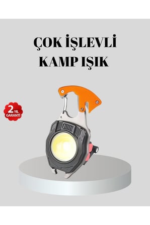 Çok Fonksiyonlu Anahtarlık Fener – Güçlü LED Işıklı, Şarjlı, Düdüklü ve Tornavidalı Mini El Feneri