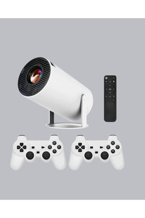 4K Wi-Fi 6 Projeksiyon Cihazı – 10.000+ Oyun Desteği, Kablosuz Bağlantı ve Çoklu Giriş Portları Yeni Nesil