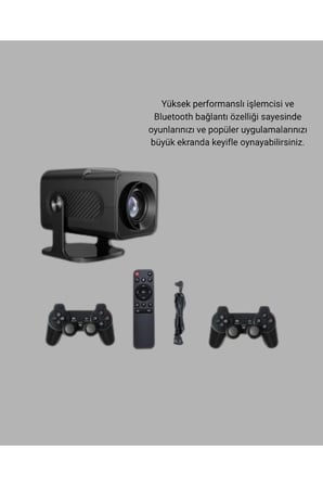 Android Projeksiyon Game Box – 1280x720p HD Çözünürlük, Bluetooth,HDMI ve USB Girişli