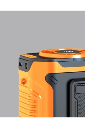 Dijital Ekranlı Turbo Mini Fan – 3 Kademeli Hız, Sessiz Çalışma ve Type-C Şarj