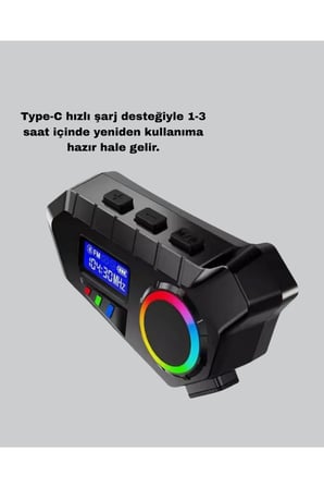 Motosiklet ve Günlük Kullanım İçin Bluetooth Hoparlör ve Disk Kilidi Seti