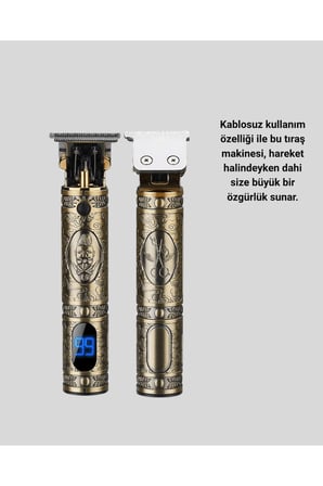 Şarjlı Kablosuz Tıraş Makinesi – 1800 mAh Batarya, Uzun Pil Ömrü, Profesyonel Sessiz Motor