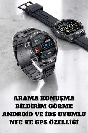 Akıllı Saat Arama Cevaplayan Titreşim Özelliğiyle Bildirim Görebilen