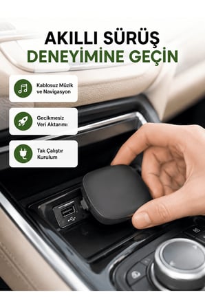 Android Auto Kablosuz Bağlantı Adaptörü 5.8GHz Hızlı WiFi ve Kompakt Tasarımlı Yeni Nesil