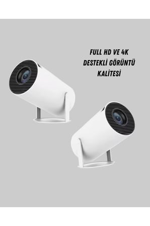Full HD 4K Destekli Akıllı Projeksiyon – 130 inç Ekran, Uzun Ömürlü Ampul ve Çoklu Giriş