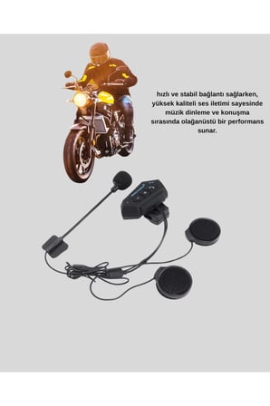 BT22 Kablosuz Kask Kulaklığı – Bluetooth 5.0, Intercom, Su Geçirmez ve Uzun Ömürlü Batarya Yeni Nesil
