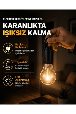 Taşınabilir Sıcak Işık Yayan Kamp Lambası