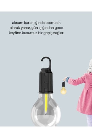 Taşınabilir Sıcak Işık Yayan Kamp Lambası