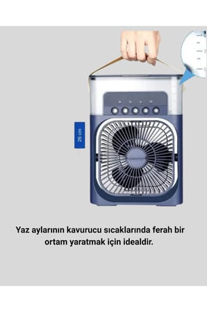 Sessiz Çalışan Turbo Fan Güçlü Hava Akışlı Masa Üstü Vantilatör