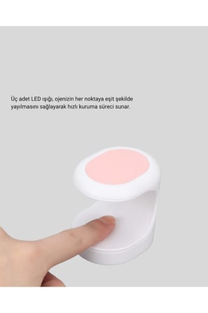 Mini Oje Kurutma Cihazı 16W LED UV Hızlı Kurutma Taşınabilir Kompakt Yeni Nesil