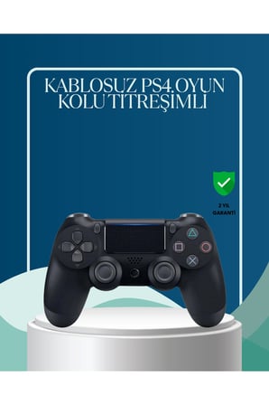 Kablosuz PS4 Oyun Kolu Çift Motor Titreşimli Uzun Bataryalı