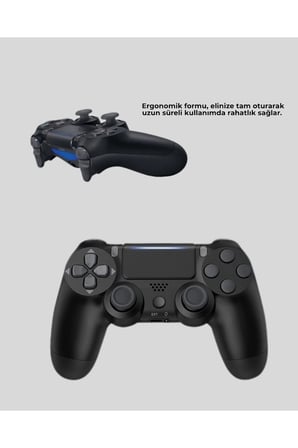 Kablosuz PS4 Oyun Kolu Çift Motor Titreşimli Uzun Bataryalı