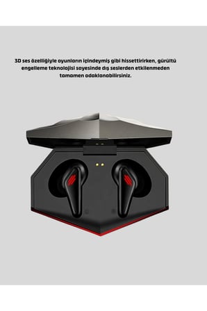 Kablosuz Bluetooth Kulaklık Düşük Gecikmeli 3D Ses ve LED Işıklı Tasarım