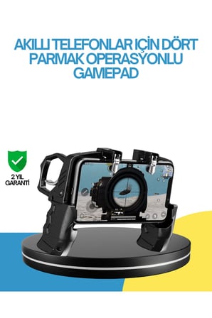 Dört Parmak Destekli Mobil Gamepad Tetikli Oyun Kontrolcüsü